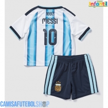 Camisa de time de futebol Argentina Lionel Messi #10 Replicas 1º Equipamento Infantil Mundo 2026 Manga Curta (+ Calças curtas)